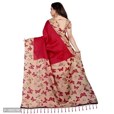 Beautiful Red Khadi  Self Pattern Saree For Women-thumb2