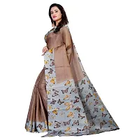 Beautiful Multicoloured Khadi  Self Pattern Saree For Women-thumb1