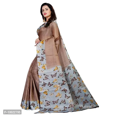 Beautiful Multicoloured Khadi  Self Pattern Saree For Women-thumb2