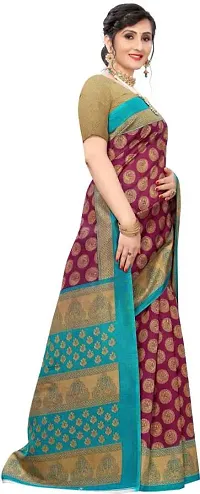 Beautiful Maroon Art Silk  Self Pattern Saree For Women-thumb2