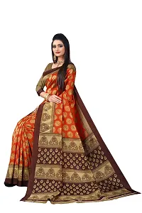 Beautiful Orange Art Silk  Self Pattern Saree For Women-thumb2