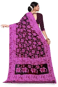 Beautiful Pink Georgette  Self Pattern Saree For Women-thumb4