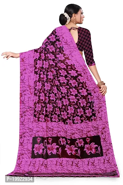 Beautiful Pink Georgette  Self Pattern Saree For Women-thumb5