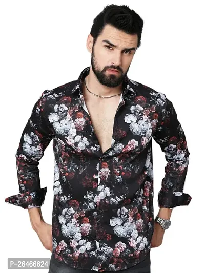 Reliable Multicoloured Cotton Printed Long Sleeves Casual Shirts For Men