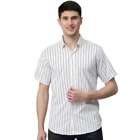 Trendy Casual Look Stripped Half Sleeve Shirts