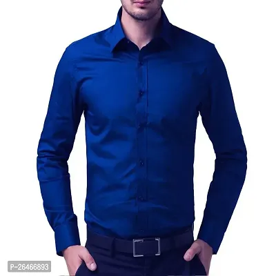 Reliable Navy Blue Cotton Solid Short Sleeves Casual Shirts For Men