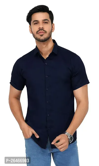 Reliable Black Cotton Solid Long Sleeves Casual Shirts For Men-thumb0