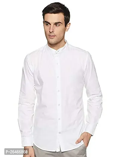 Reliable White Cotton Solid Short Sleeves Casual Shirts For Men-thumb0