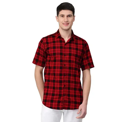 Reliable Checked Short Sleeves Casual Shirts For Men