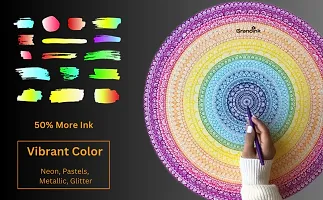 B inik Neon Gel Pens For Art  Crafts (Sketching, Drawing  Painting Purpose) Multi-function Pen  (Pack of 24, Multicolor)-thumb3