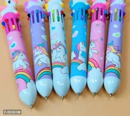 B inik 10 in 1 Ball Pen Ball Pen  (Pack of 4, Blue, Red, Green, Black, Pink, Purple, Light pink, Light Blue, Orange)-thumb0