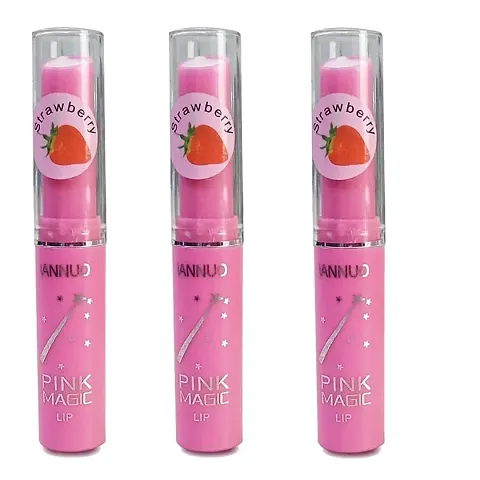 B inik Magic Lip Balm Attractive Pink For Girls And Womens - Pack of 3