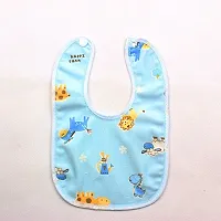 4pcs Waterproof Spill Resistant Bibs | Soft cotton bib Bibs for new born baby 0 to 6 months-thumb1