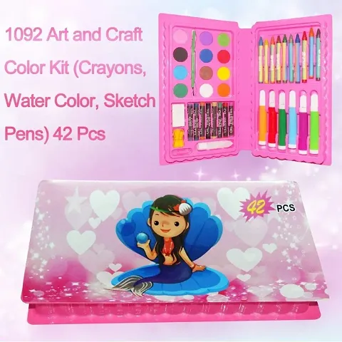 B inik 42 color kit for kids (water color, pencil color, crayons, sketch pen)