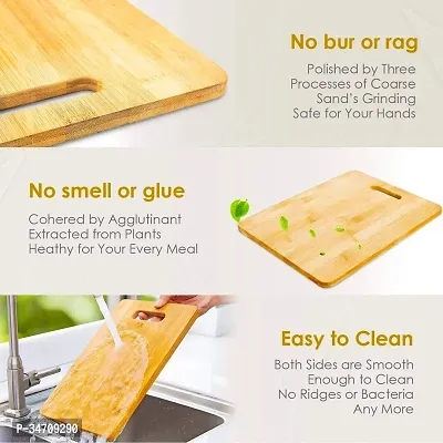 Kienlix  Large Natural Bamboo Wood Chopping Cutting Board for Kitchen Vegetables-thumb2