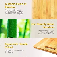 Kienlix  Large Natural Bamboo Wood Chopping Cutting Board for Kitchen Vegetables-thumb3