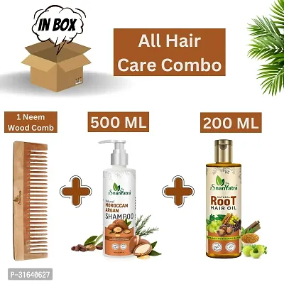 Natural Hair Care Combo  Argan Oil Shampoo 500  Ml and Root Hair Oil 200 Ml-thumb3