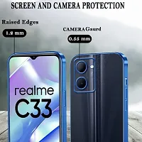 Realme C33 Back Cover | Gold Electroplating Transparent Chrome | Raised Edges | Super Soft-Touch | Bumper Case for Realme C33-thumb2