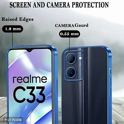Realme C33 Back Cover | Gold Electroplating Transparent Chrome | Raised Edges | Super Soft-Touch | Bumper Case for Realme C33-thumb3