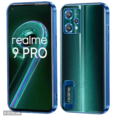 Realme 9 Pro Back Cover | Gold Electroplating Transparent Chrome | Raised Edges | Super Soft-Touch | Bumper Case for Realme 9 Pro-thumb0