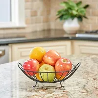 TORO Yumi Arched Fruit Bowl Server | Dining Table  Kitchen Counter Organizer, Modern Fruit Basket Stand | Yumi Collection (Black)-thumb4