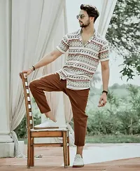 Stylish Multicoloured Polycotton Short Sleeves Shirt For Men-thumb1