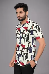 Stylish Multicoloured Polycotton Short Sleeves Shirt For Men-thumb2