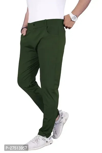 Classic Polycotton Solid Casual Trouser  for Men