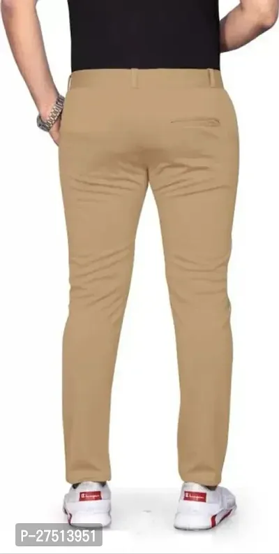Classic Polycotton Solid Casual Trouser  for Men-thumb2
