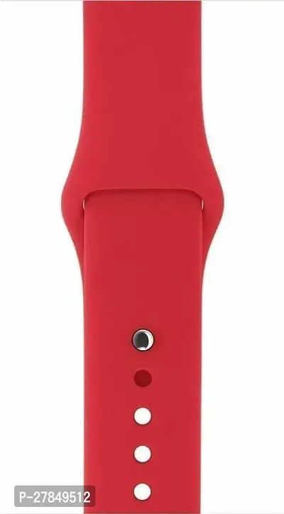 SERIES 4 AND 5 42 mm Silicone Watch Strap Red-thumb3