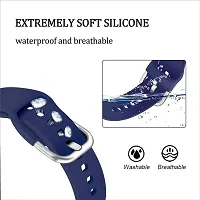 19MM Silicone Strap for NOISE COLORFIT PRO 2 BOAT STORM Sports Band 19 mm Silicone Watch Strap Dark Blue-thumb1