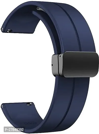 20MM Magnetic Watch Band with Folding Buckle and Quick Release 20 mm Silicone Watch Strap Blue-thumb0