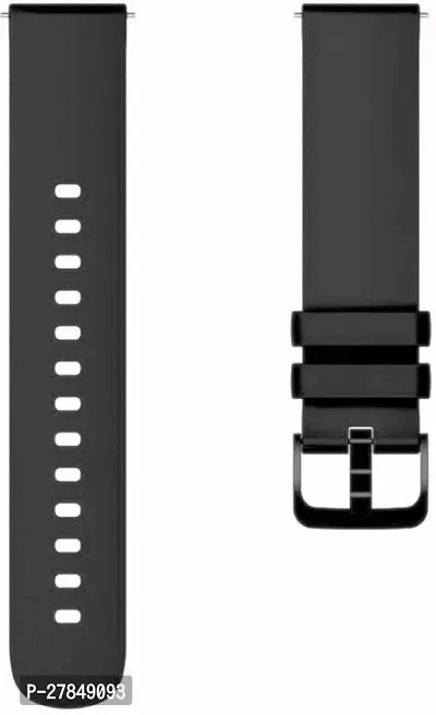 Silicon Straps For Noise ColorFit Pro 2 Boat Storm plus Smart 22 mm Silicone Watch Strap Black-thumb2