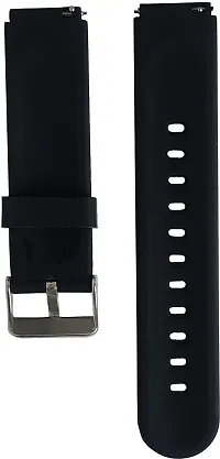 Watch Strap compatible with BOAT STORM NOISE COLORFIT PRO 2 Black 19 mm Silicone Watch Strap Black-thumb1