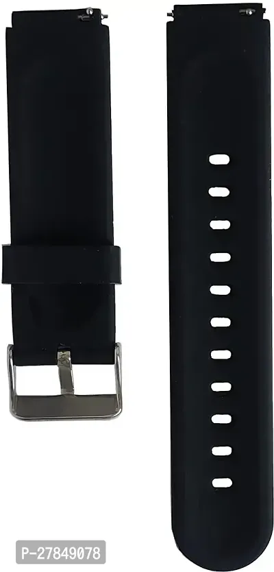 Watch Strap compatible with BOAT STORM NOISE COLORFIT PRO 2 Black 19 mm Silicone Watch Strap Black-thumb2