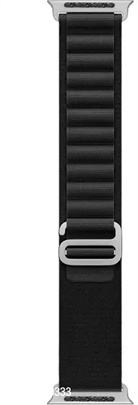 GHook Nylon Strap for iWatch Series 87654321SE 42mm 44mm 45mm 49mm 42 mm Silicone Watch Strap Black-thumb0