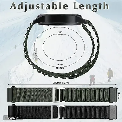 Alpine Loop Watch Strap For 20MM Watch 20 mm Fabric Watch Strap Black-thumb3