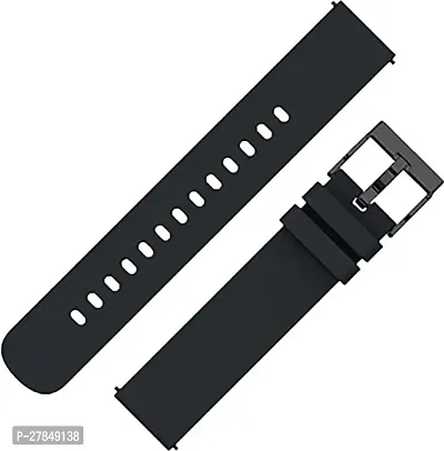 Silicone Belt 22mm compatible with Noise Noisefit Active Smartwatch Sports Band 22 mm Silicone Watch Strap Black Olive Green-thumb3