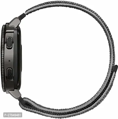 Nylon Black Belt 22mm compatible with Noise Noisefit Active Sports Band 22 mm Fabric Watch Strap Black-thumb3