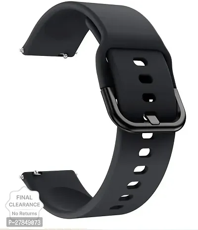 Soft Silicone Strap Compatible with all 20 mm watces 22 mm Silicone Watch Strap Black-thumb0