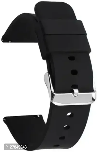 22mm Silicone Smart Watch Strap Compatible with ColorFit Pro 3 Active Straps 22 mm Silicone Watch Strap Black-thumb0