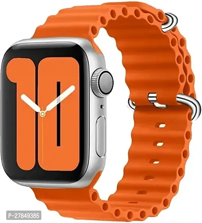 Ocean Watch Strap 42MM 44MM 45 MM Also For Series 987654321SE 49 mm Silicone Watch Strap Orange-thumb0