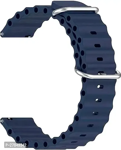 Ocean 20 mm Silicone Watch Strap Navy Blue-thumb0