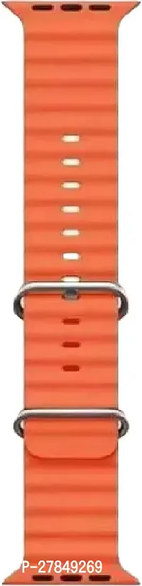 Flexible Silicone Ocean Sports Watch Band Compatible With 42mm 44mm 45mm 49 mm Silicone Watch Strap Orange