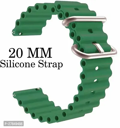 P26BIG09 Compatible with AmazfitMiniBipUProLiteSGTS22eGalaxyActive2 20 mm Silicone Watch Strap Green-thumb0