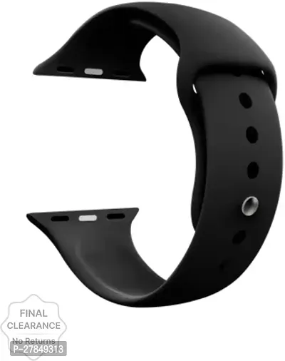 Black Silicone WatchBand 424445mm 44 mm Silicone Watch Strap Black-thumb0