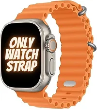 Flexible Silicone Ocean Sports Watch Band Compatible With 42mm 44mm 45mm 49 mm Silicone Watch Strap Orange-thumb1