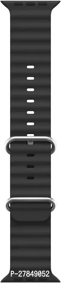 Ocean Loop Band for Watch Strap 49mm 45mm 44mm 42mm for iWatch Band 44 mm Silicone Watch Strap Black-thumb0