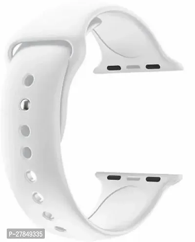 Soft Silicone Strap Band For Apple Watch Series 123456  SE 44mm42mm 44 mm Silicone Watch Strap White-thumb0