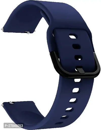 Strap Compatible with AmazfitGTS2MiniBipProLiteGTS22eBipSGalaxy Active2 22 mm Silicone Watch Strap Navy Blue-thumb2